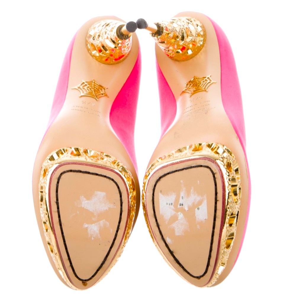 CHARLOTTE OLYMPIA Objets D'Art Gold Sculptured 37.5 - Picture 8 of 9